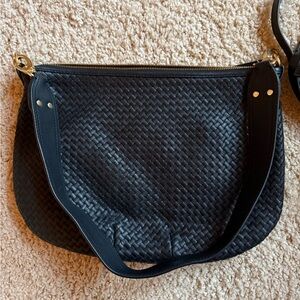 Quince Black Woven Shoulder Bag